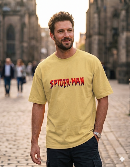 Spiderman Printed Cotton blend T-shirt.