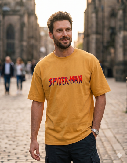 Spiderman Printed Cotton blend T-shirt.